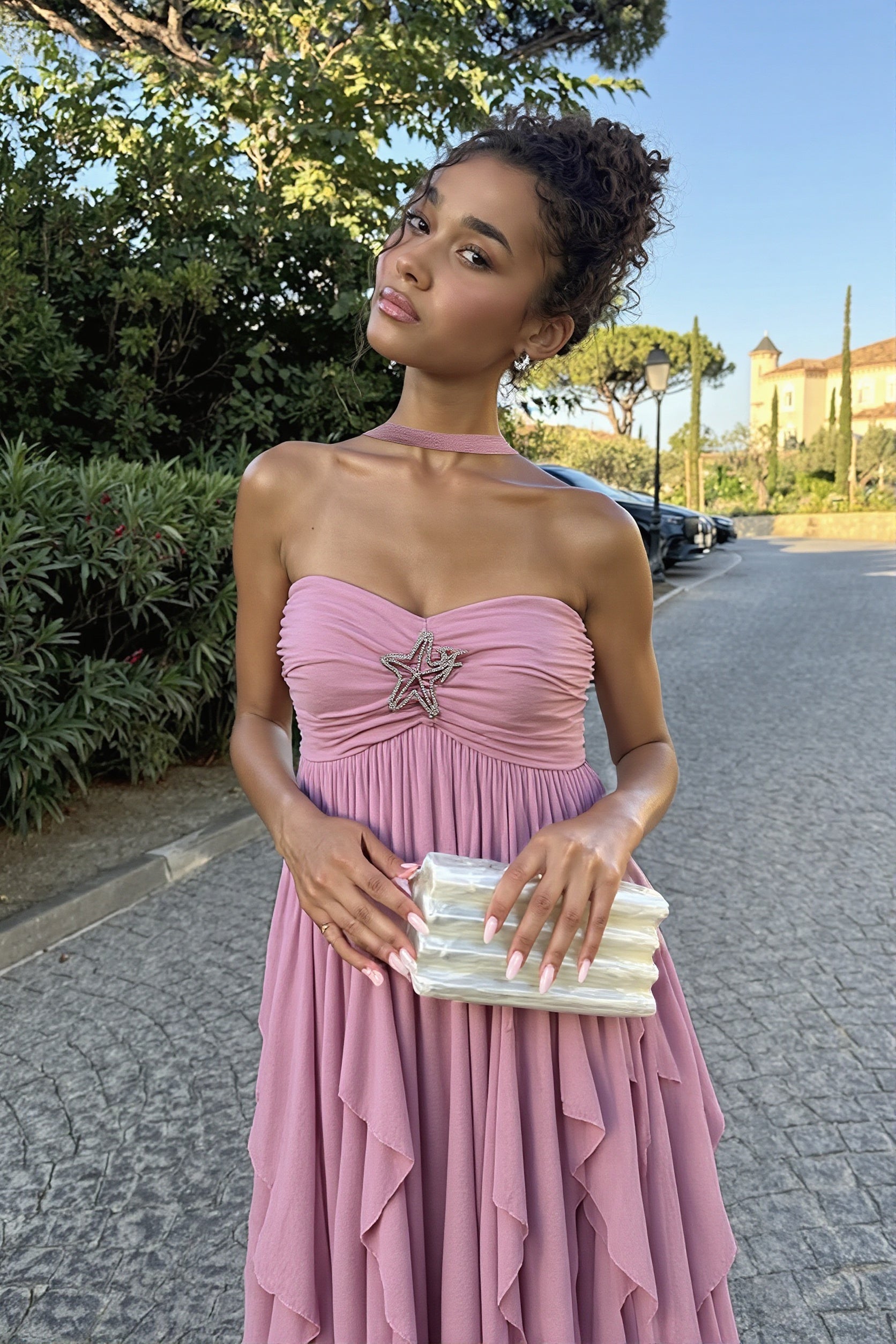 Satin Backless Party Maxi Dress - Image 3