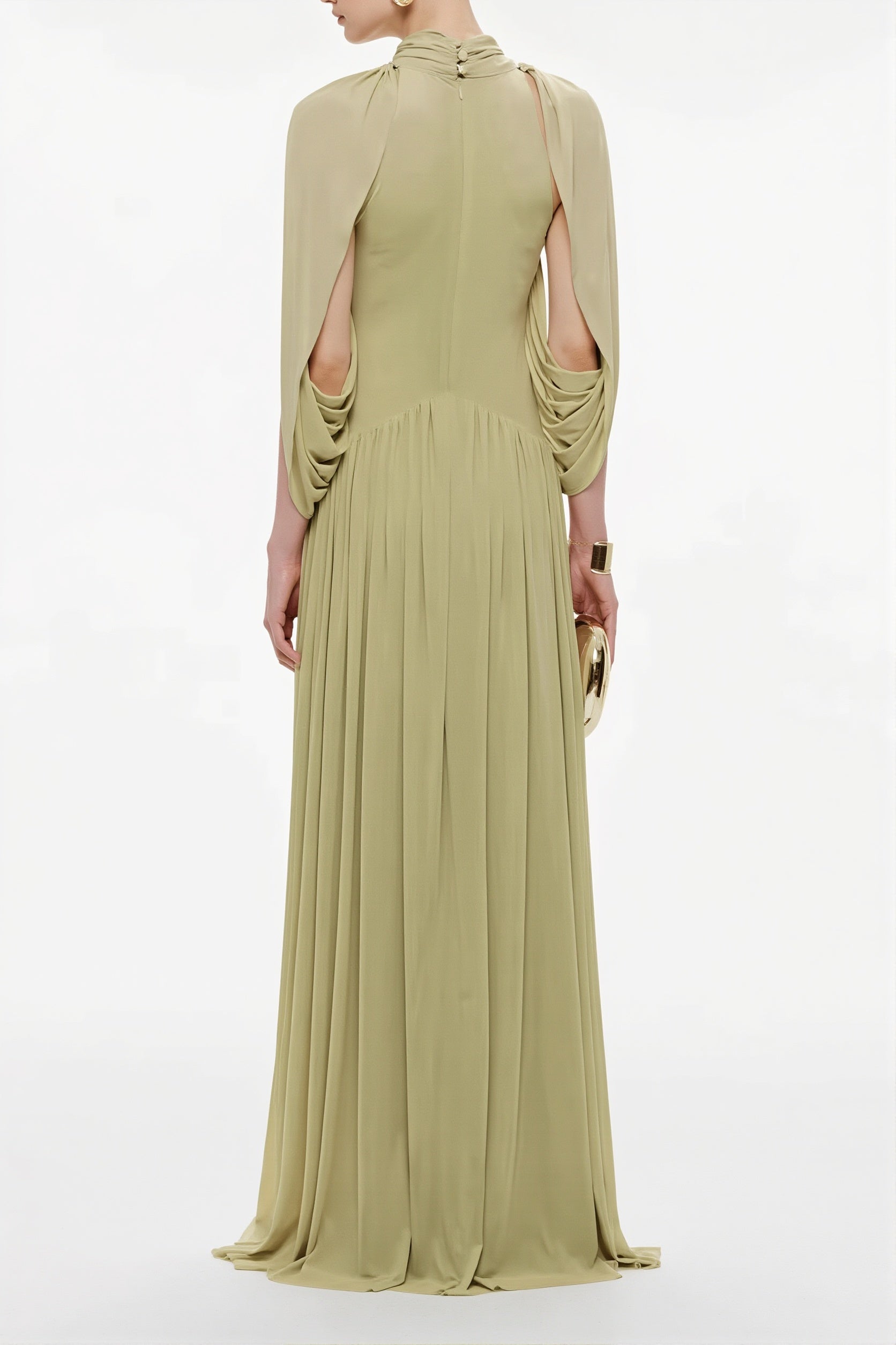 Velvet Cross Ruffle Maxi Dress - Image 4
