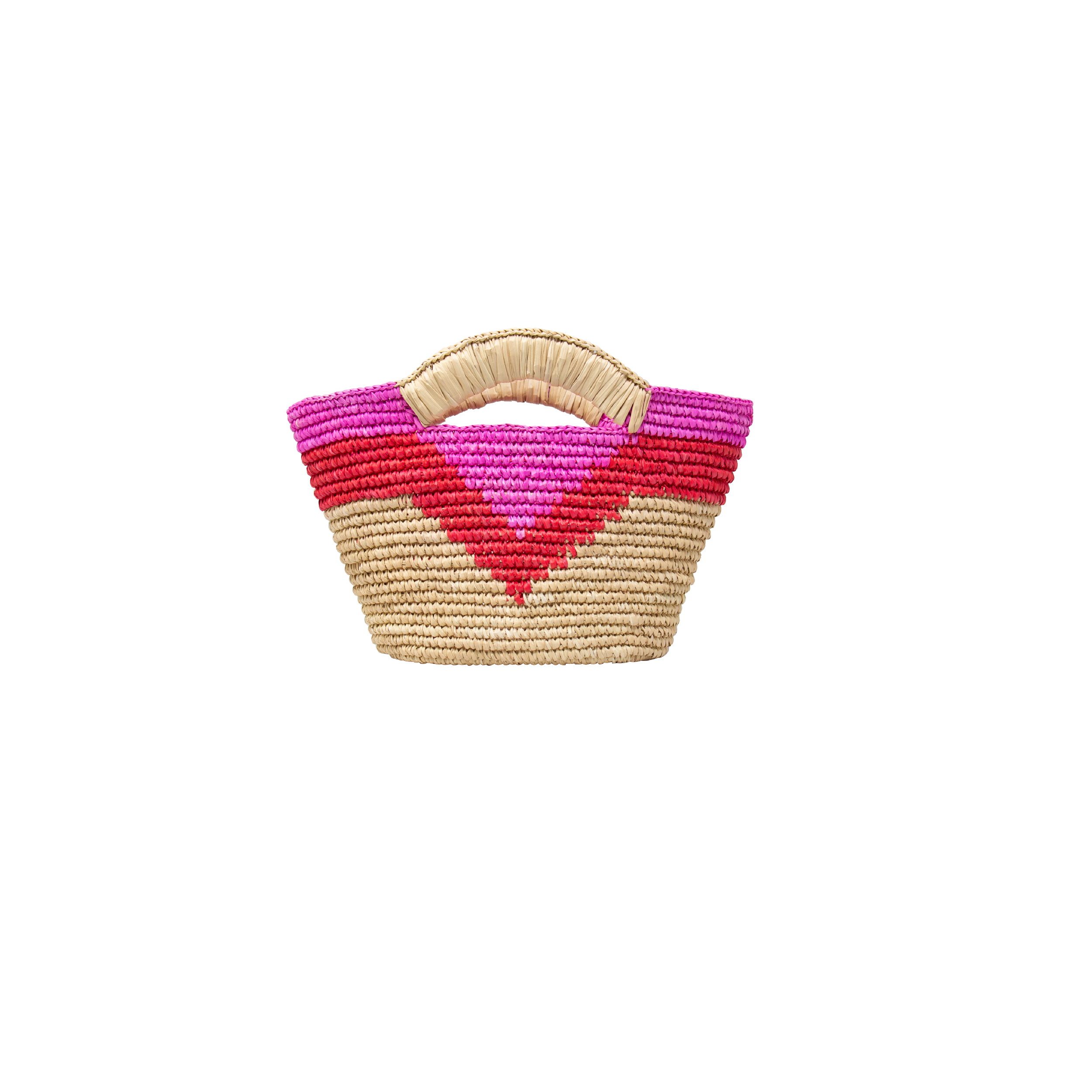 Beige Woven Mini Patterned Handbag