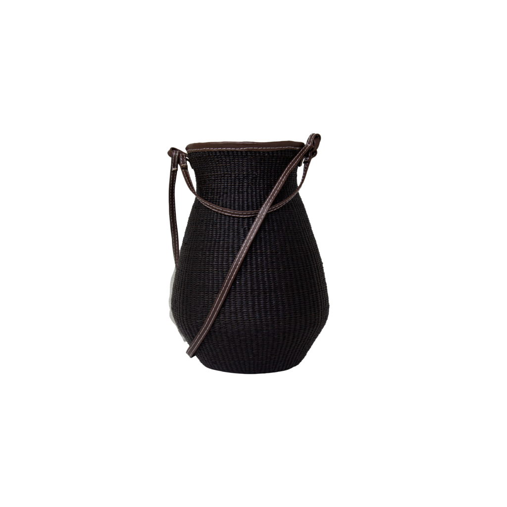 Woven Woven Straw Medium Bucket Basket Bag