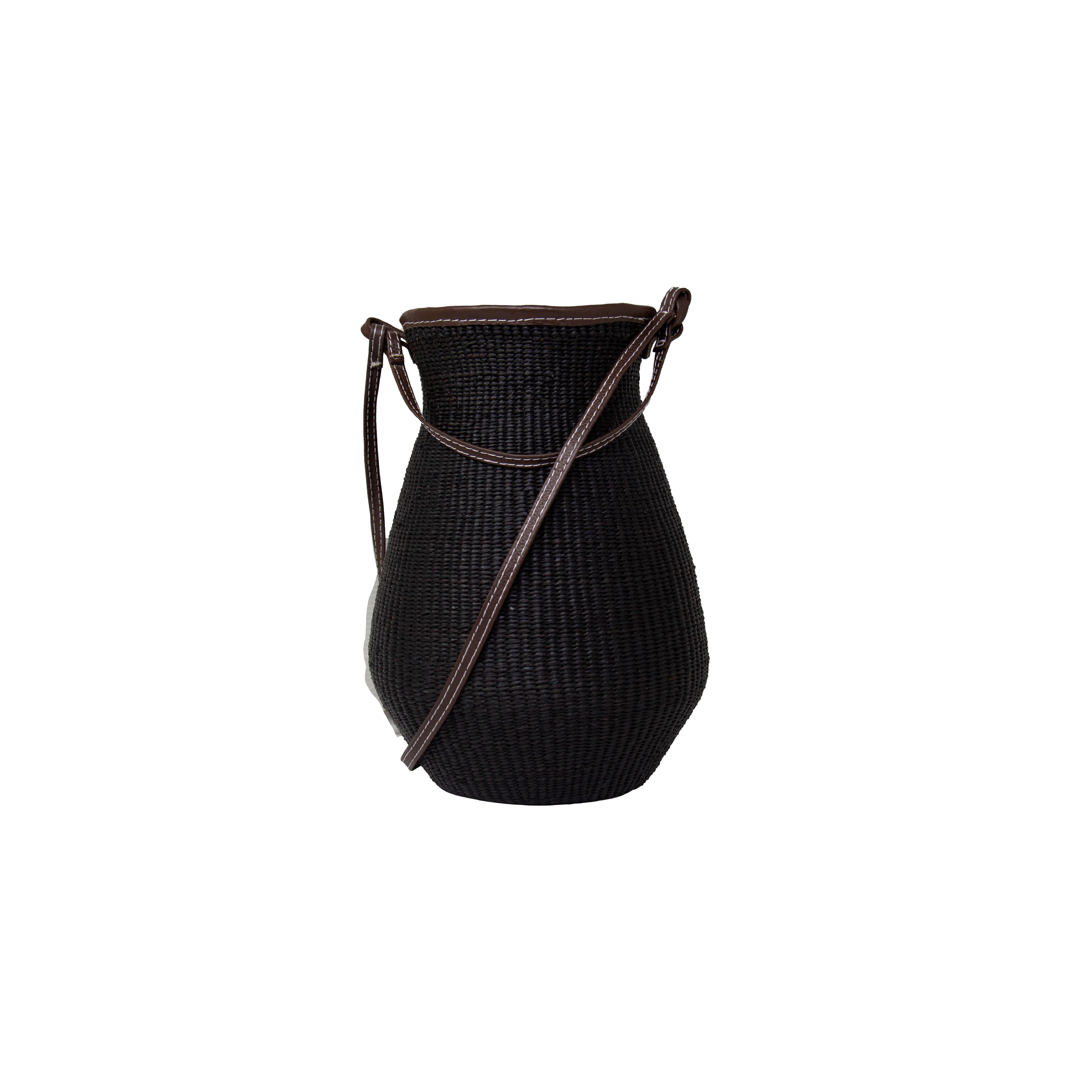 Woven Woven Straw Medium Bucket Basket Bag