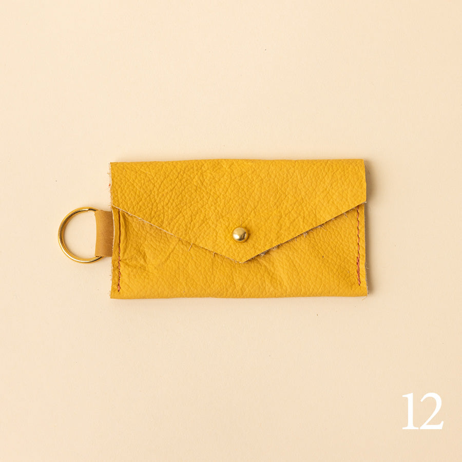 Mixed Leather Keyring Snap Card Holder
