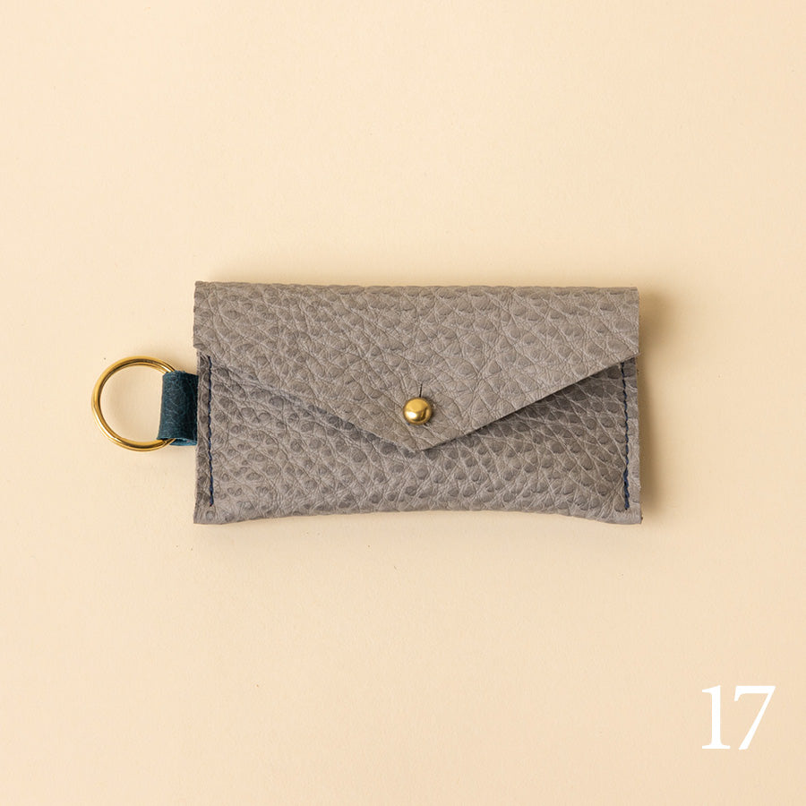 Mixed Leather Keyring Snap Card Holder