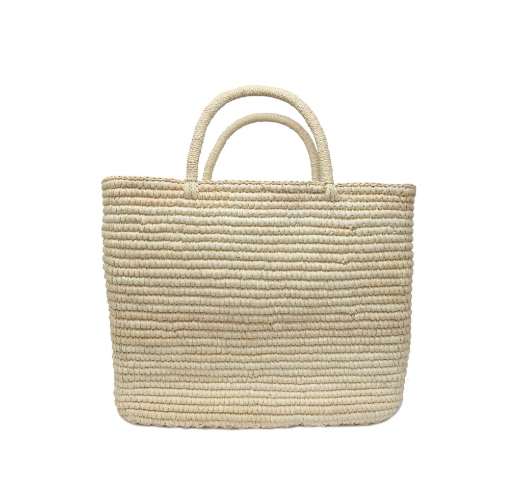 Natural Woven Straw Maxi Basket Bag