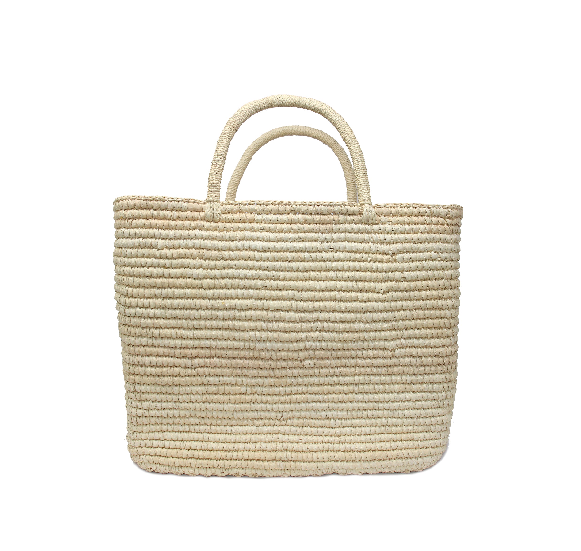 Natural Woven Straw Maxi Basket Bag