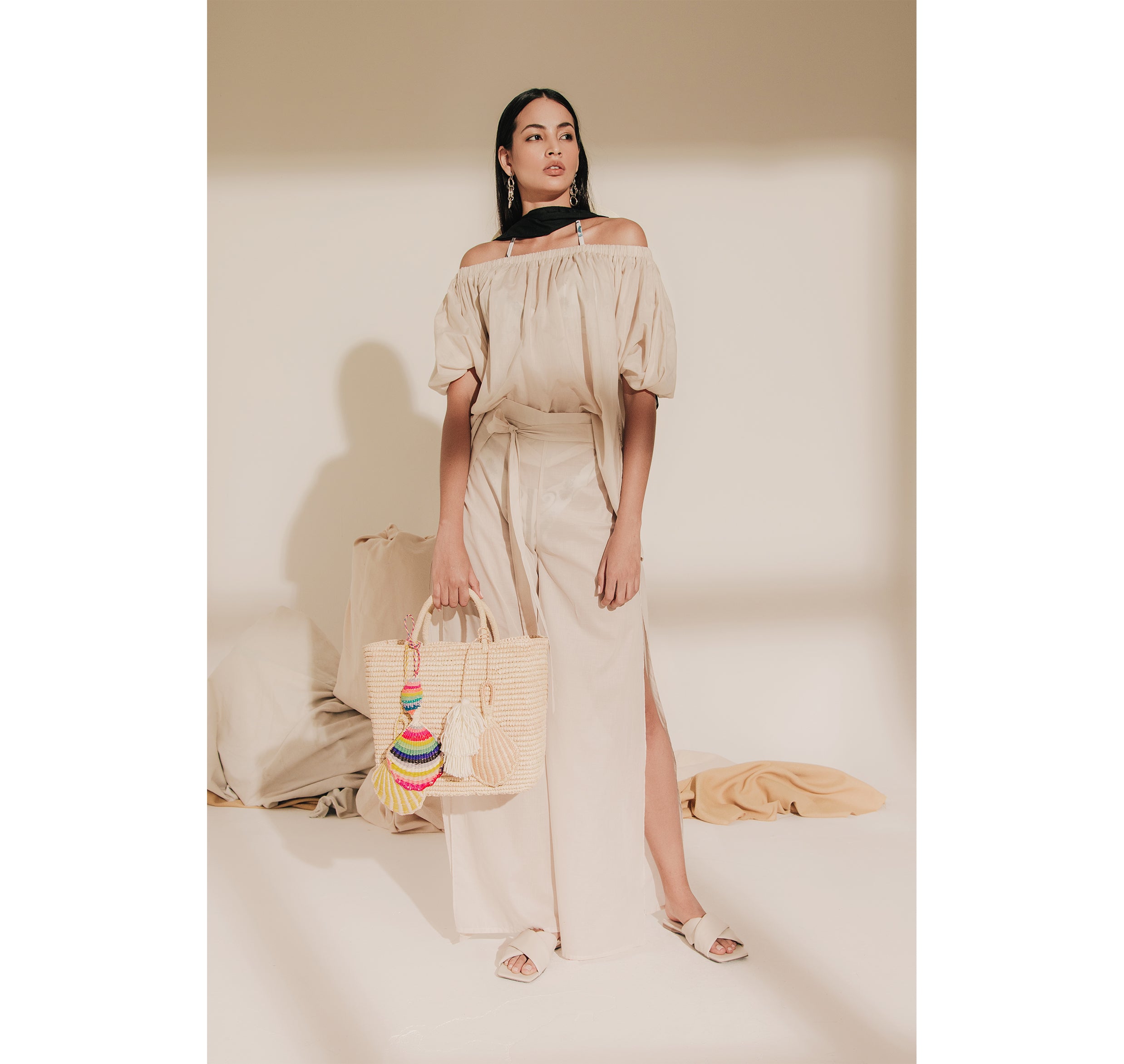 Natural Woven Straw Maxi Basket Bag