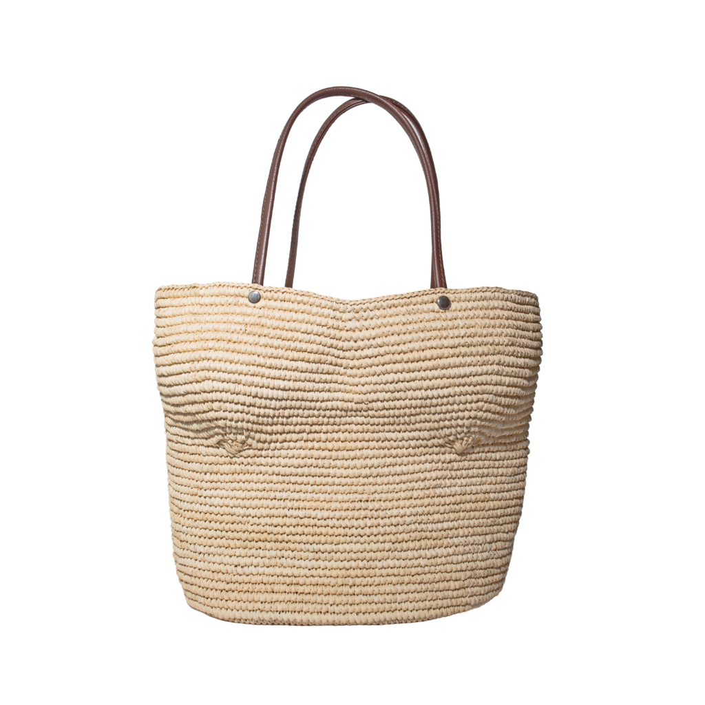 Woven Natural Leather Corset Bag