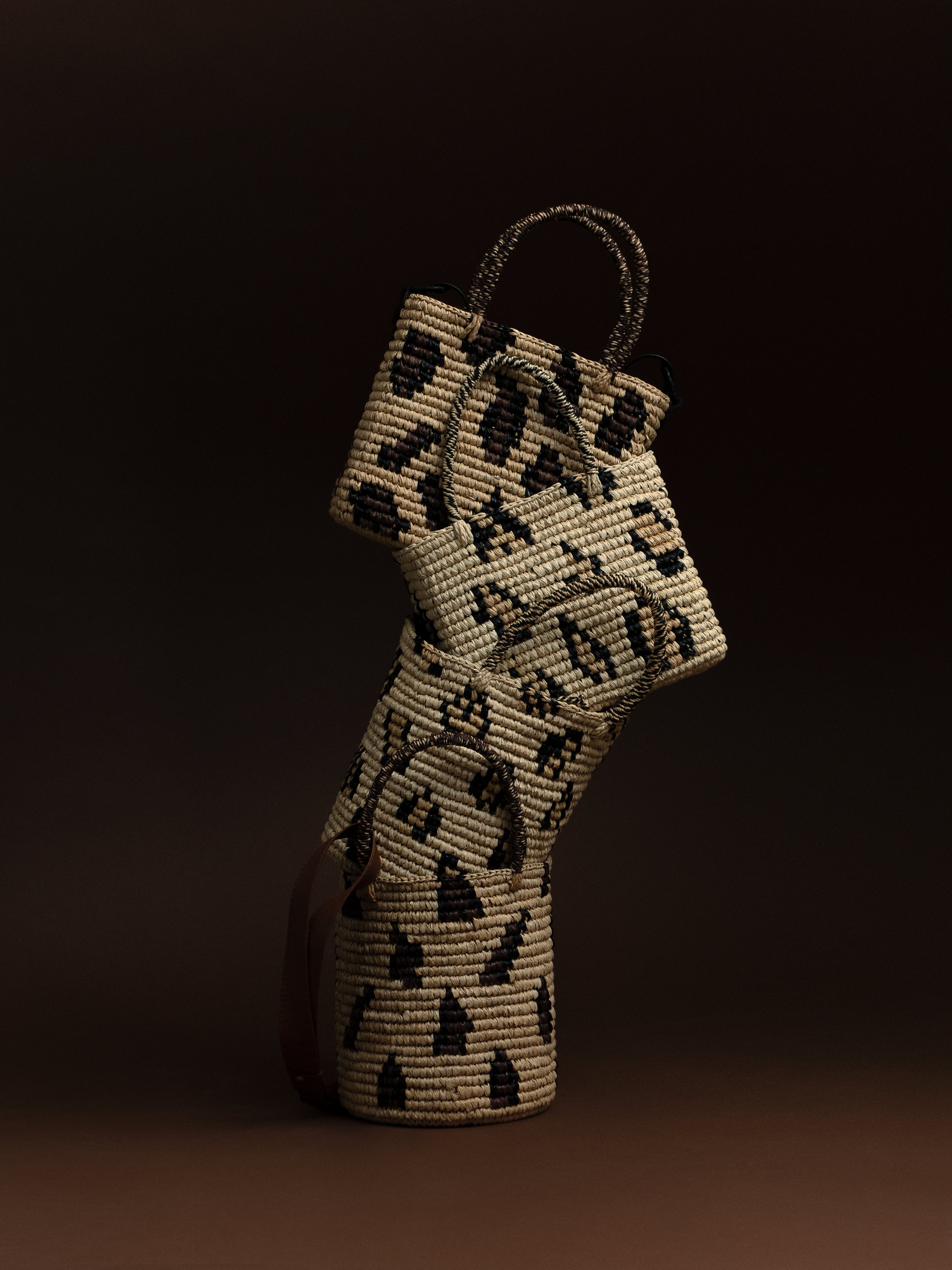 Baby Bucket In Leopard Print Basket Bag