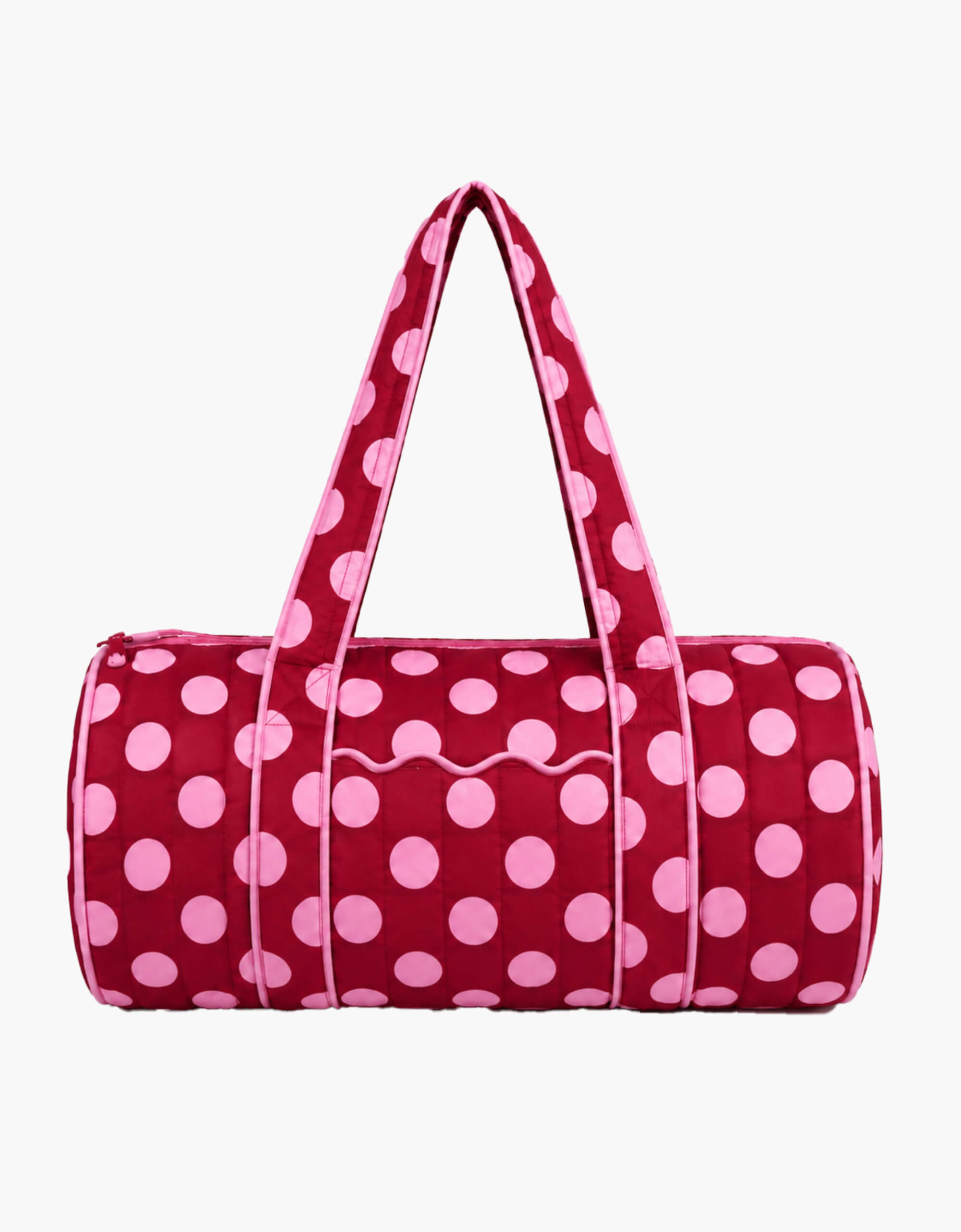 Berry Polka Quilted Weekend Travel Bag