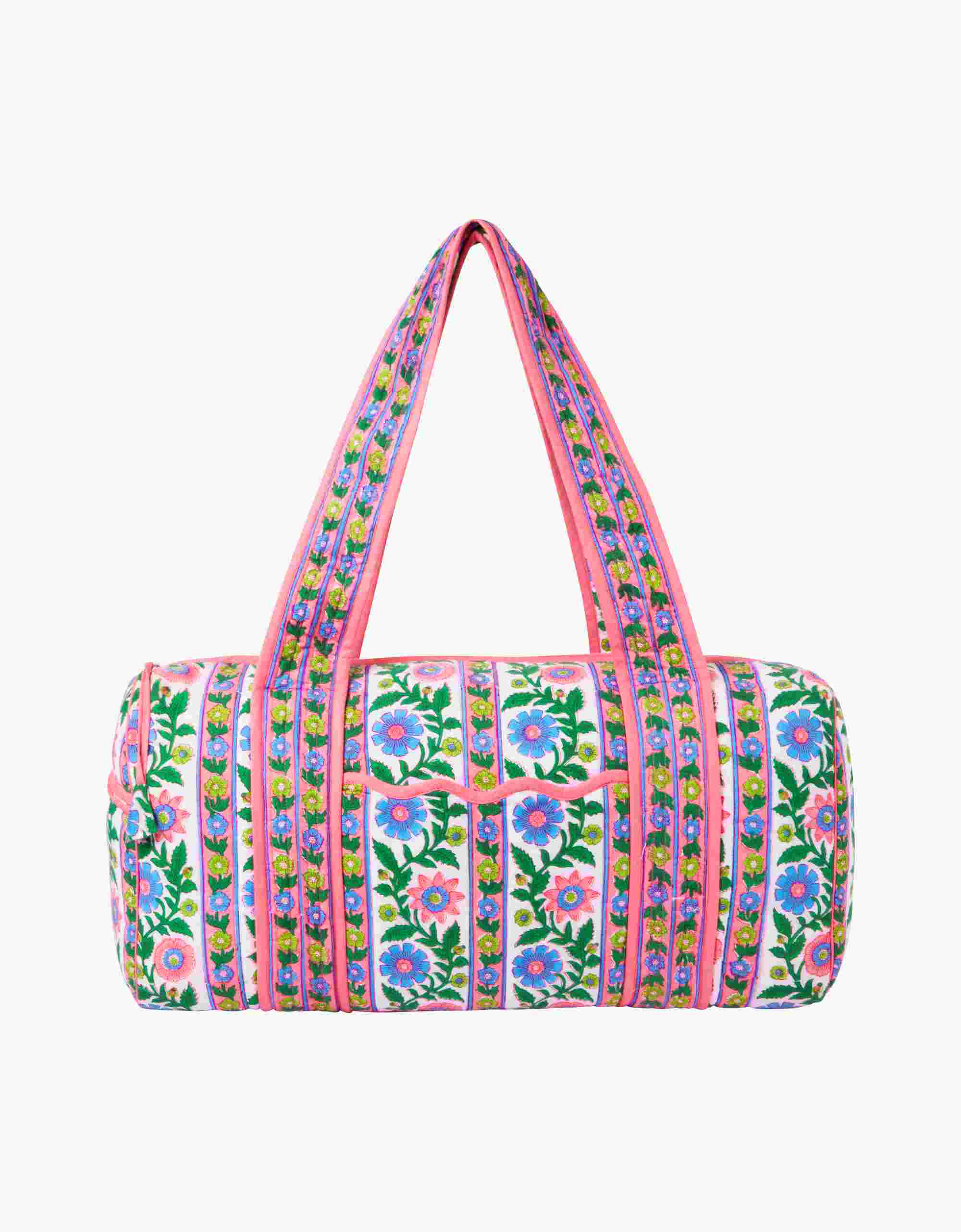 Folk Border Quilted Weekend Travel Bag