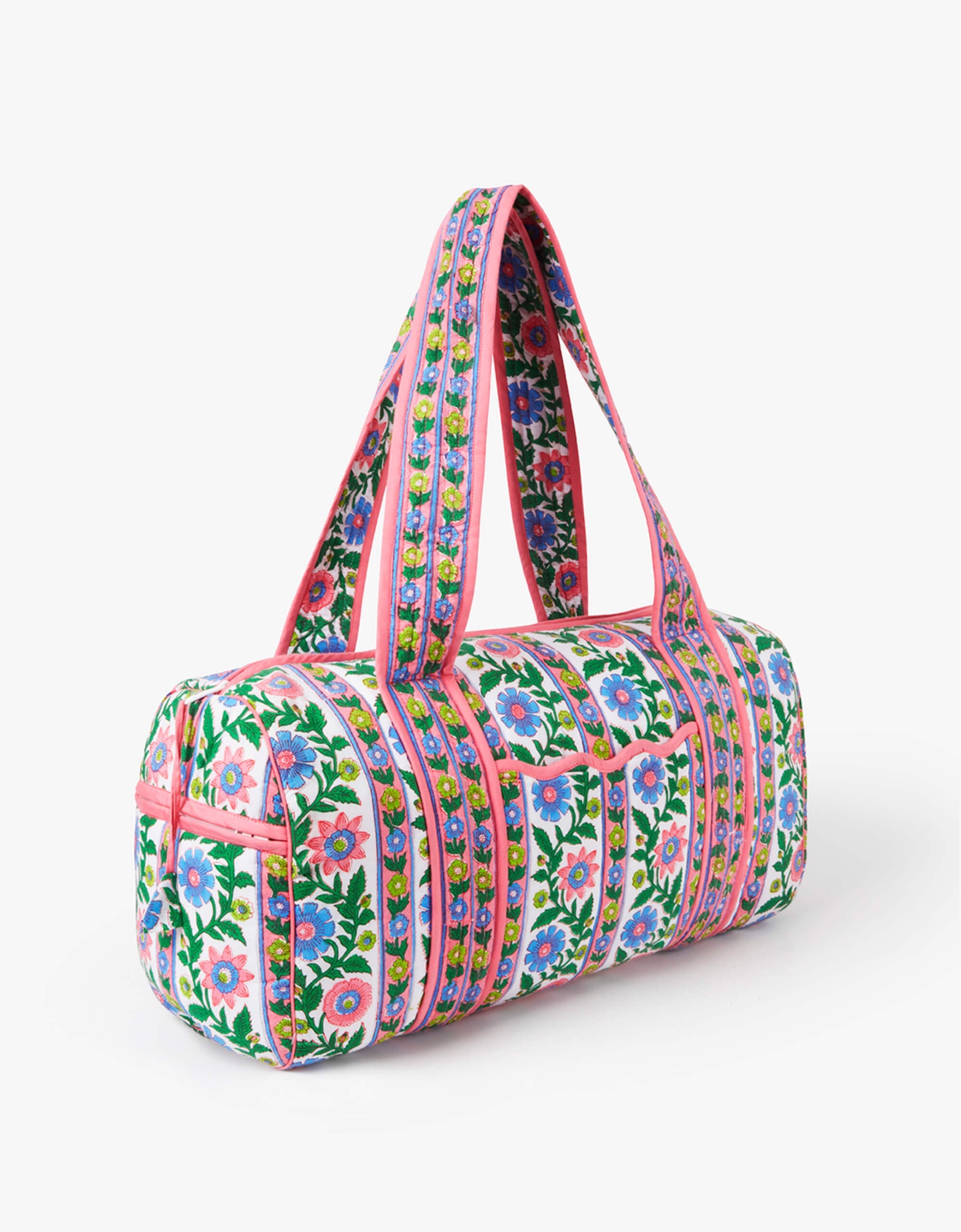 Folk Border Quilted Weekend Travel Bag