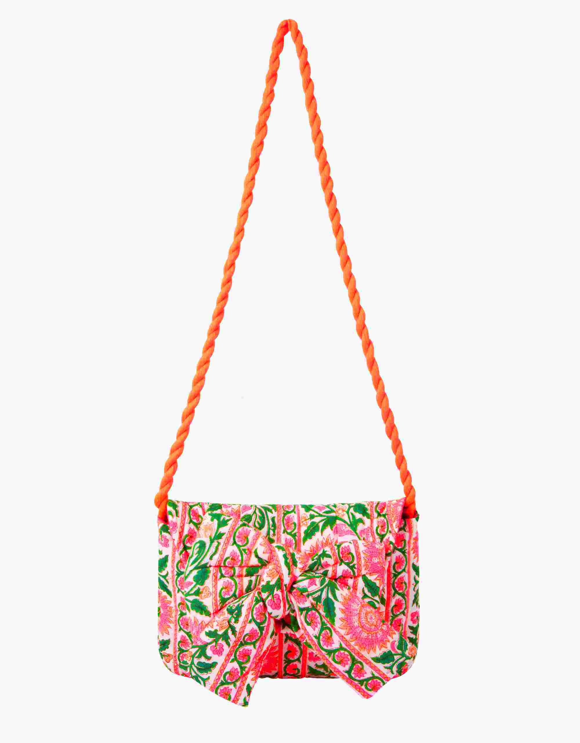Neon Peacock Statement Bow Clutch Bag