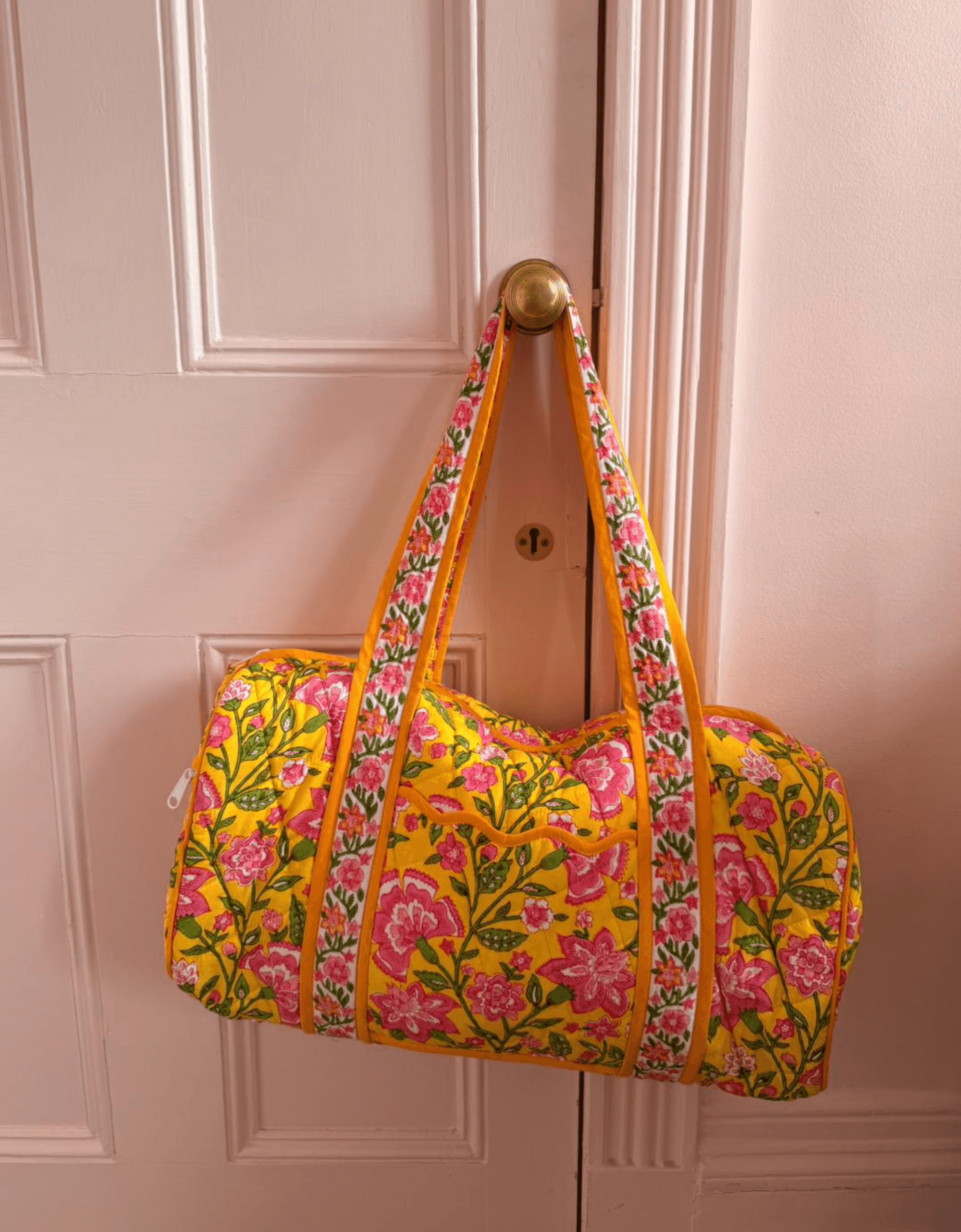Provencal Peony Quilted Weekend Travel Bag