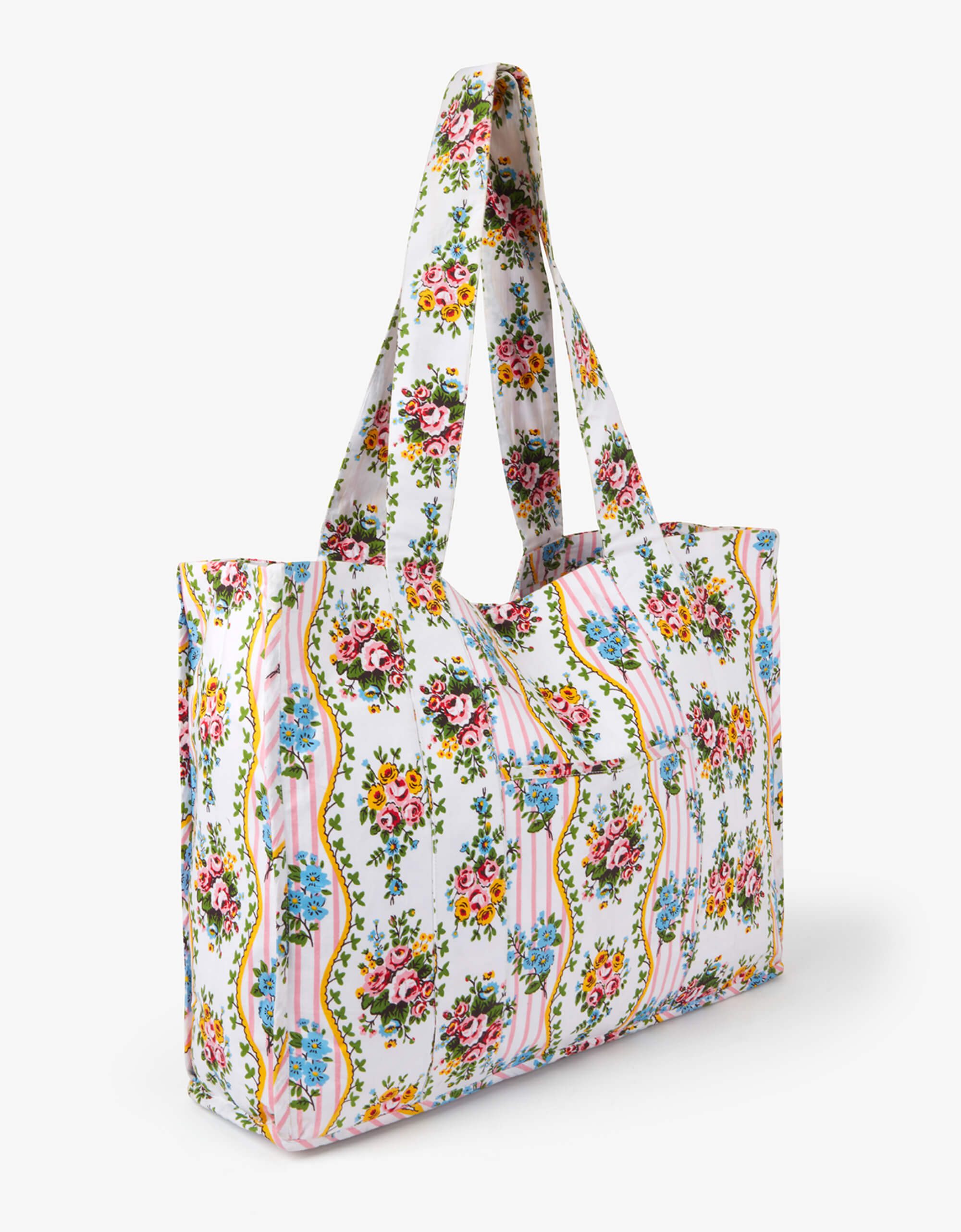 Vintage Bouquet Printed Canvas Tote Bag